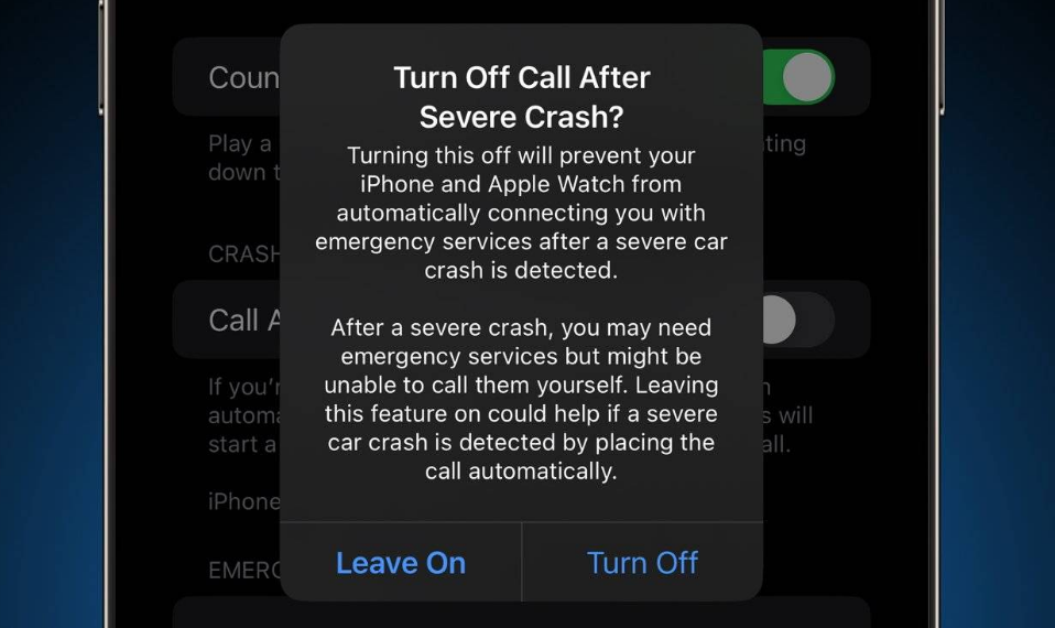 大同苹果14维修分享 iPhone 14 和 Apple Watch 上关闭崩溃检测 